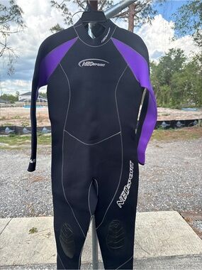 Women's Black and Purple Full Wetsuit size 14